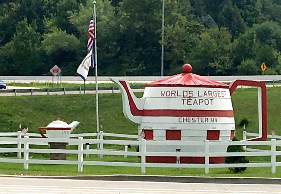 World's Largest Teapot landmark in Chester, West Virginia