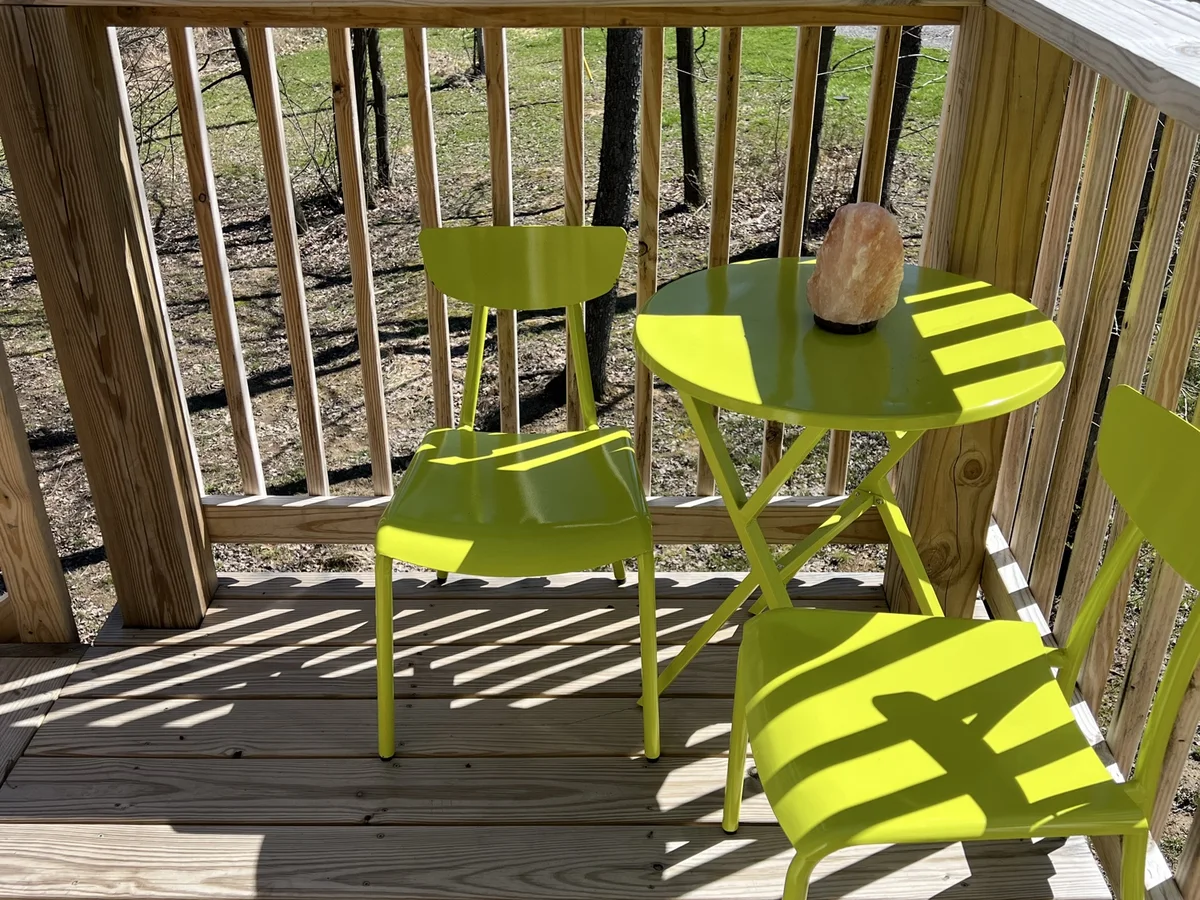 Outdoor deck seating at The Piedmont