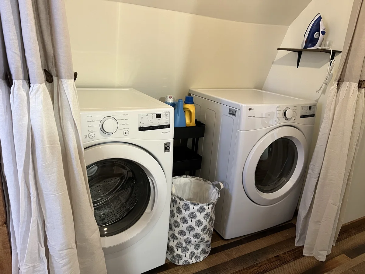 Laundry area at The Piedmont with washer and dryer
